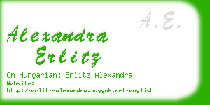 alexandra erlitz business card
